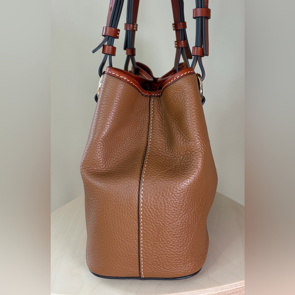 Dooney & Bourke Briana Shoulder Tote Carmel Brown Leather EUC - Picture 12 of 17